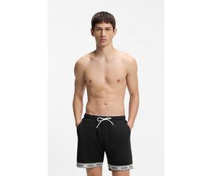 HUGO Bañador tipo shorts de malla con cinta de logo en jacquard - StyleLITE_SWIM_SHORTS, 50561151 Negro XL