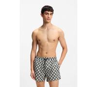 HUGO Bañador tipo shorts de secado rápido con estampado de cuadros con logo apilado - StyleAARON_SWIM, 50556792 Verde L