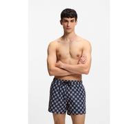 HUGO Bañador tipo shorts de secado rápido con estampado de cuadros con logo apilado - StyleAARON_SWIM, 50556792 Azul oscuro XXL