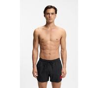 HUGO Bañador tipo shorts de secado rápido con etiqueta con logo roja - StyleDOMINICA, 50493450 Negro XS