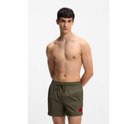 HUGO Bañador tipo shorts de secado rápido con etiqueta con logo - StyleDOMINICA, 50493450 Verde oscuro XXL