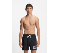HUGO Bañador tipo shorts de secado rápido con logo apilado estampado - StylePAOLO, 50545464 Negro XXL