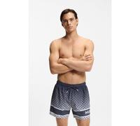 HUGO Bañador tipo shorts estampado con rayas y logo - StylePALMS_SWIM_SHORTS, 50561097 Gris S