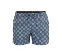 HUGO Bañador tipo shorts de secado rápido con estampado de cuadros con logo apilado - StyleAARON_SWIM, 50556792 Azul oscuro S
