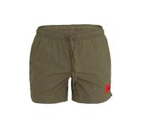 HUGO Bañador tipo shorts de secado rápido con etiqueta con logo - StyleDOMINICA, 50493450 Verde oscuro S