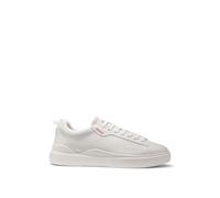 HUGO Blake Tenn - Zapatillas de Piel para Hombre con Logotipo en el Lateral, Blanco, 42 EU