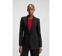 HUGO Blazer de silueta larga regular fit en franela con raya diplomática - StyleAledoni, 50547585 Negro estampado 34