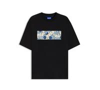 Hugo Blue Camiseta de algodón negra 50545128-001 XXL