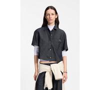 HUGO Blusa acortada relaxed fit en tejido vaquero ligero - StyleErynn_B, 50559135 Azul oscuro 38