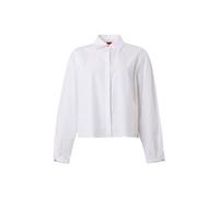HUGO Blusa relaxed fit corta en popelín de algodón - StyleEndeka, 50572062 Blanco 36