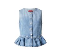 HUGO Blusa regular fit sin mangas en denim con péplum en el dobladillo - StyleGimma, 50563534 Azul L