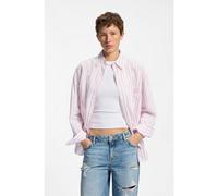 HUGO Blusa oversize fit de algodón con rayas y logo Happy HUGO - StyleElisana_B, 50562969 Light Pink 38