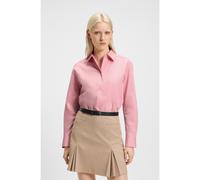 HUGO Blusa oversize fit de lona de algodón con logo bordado - StyleThe Oversize Shirt, 50515741 Rosa claro 44