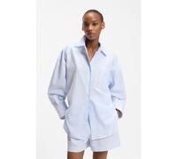 HUGO Blusa oversize fit de popelín de algodón a rayas - StyleEustyna, 50559532 Rayas azul claro 34