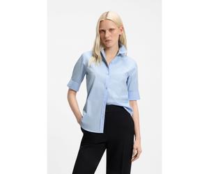 HUGO Blusa regular fit de lona de algodón ligero - StyleThe Summer Shirt, 50540156 Celeste 44