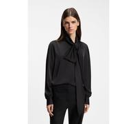 HUGO Blusa regular fit de satén con estampado desgastado - StyleElegant, 50569683 Negro 40
