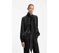 HUGO Blusa regular fit de satén con estampado desgastado - StyleElegant, 50569683 Negro estampado 44