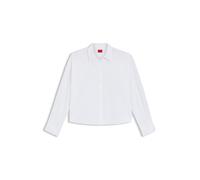 HUGO Blusa regular fit en popelín de algodón - StyleElma, 50550548 Blanco 36