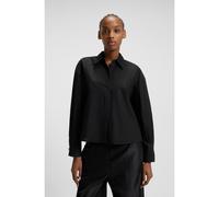 HUGO Blusa regular fit en popelín de algodón - StyleElma, 50550548 Negro 36