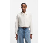 HUGO Blusa relaxed fit en algodón con logo Happy HUGO - StyleEdia_B, 50542967 Natural 38