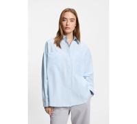 HUGO Blusa relaxed fit en popelín de algodón a rayas - StyleEdafnena_B, 50553358 Celeste 42