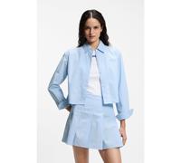 HUGO Blusa relaxed fit en popelín de algodón a rayas - StyleEpic_B, 50559452 Rayas azul claro 40