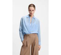 HUGO Blusa relaxed fit en tejido estructurado transparente - StyleEllodhy, 50566750 Celeste 42