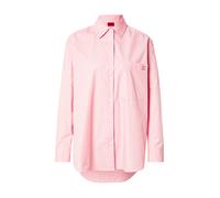 HUGO Blusa oversize fit de lona de algodón con logo bordado - StyleThe Oversize Shirt, 50515741 Rosa claro 38