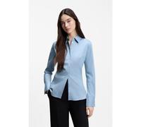 HUGO Blusa slim fit de sarga de algodón de planchado fácil - StyleThe Fitted Shirt, 50554568 Celeste 44