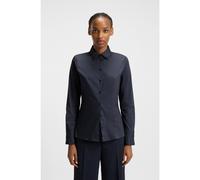 HUGO Blusa slim fit en popelín de planchado fácil - StyleThe Fitted Shirt, 50416895 Azul oscuro 36