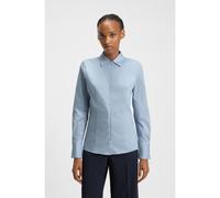 HUGO Blusa slim fit en popelín de planchado fácil - StyleThe Fitted Shirt, 50416895 Celeste 42