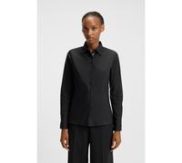 HUGO Blusa slim fit en popelín de planchado fácil - StyleThe Fitted Shirt, 50416895 Negro 40