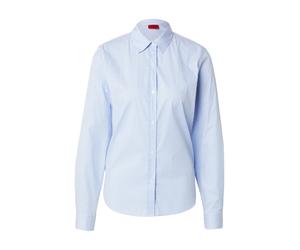 HUGO Blusa 'The Essential' azul claro / blanco L azul claro / blanco