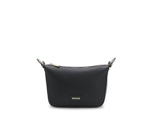 HUGO Bolso bandolera de piel sintética granulada con herrajes dorados - StyleOrin_Crossbody, 50557861 Negro pcs.