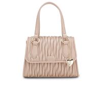 HUGO Bolso de mano de piel sintética matelassé con colgante metálico de corazón - StyleClioh M_Top Handle, 50568128 Rosa claro pcs.