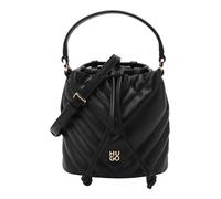 HUGO Saca guateada de piel sintética con solapa y logo apilado - StyleChris 2.0 QU_Drawstr, 50557907 Negro pcs.