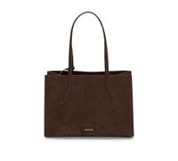HUGO Bolso tote bimaterial de piel sintética con logo metálico - StyleCymbeline S_SM Tote, 50573282 Marrón oscuro pcs.