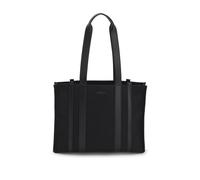 HUGO Bolso tote de lona estructurada con ribetes en piel sintética - StyleThenah_Tote, 50568165 Negro pcs.