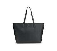 HUGO Bolso tote de piel sintética granulada con detalle de logo apilado - StyleChris 2.0_Tote EW, 50546965 Negro pcs.