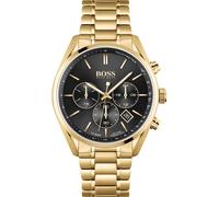 BOSS Reloj Cronógrafo de Cuarzo para Hombre 44mm Colección Champion con Esfera Negra y Pulsera de Acero Inoxidable, Función de Fecha, 3 Subdiales, Resistencia al Agua 10ATM - 1513871