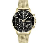 Reloj de Hombre HUGO BOSS ADMIRAL 1513906 Chrono Acero Mesh Dorado Negro