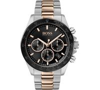 BOSS Reloj Cronógrafo de Cuarzo para Hombre de 43 mm Colección HERO con Pulsera de Acero Inoxidable de Eslabones o Malla, Función de Fecha, 3 Sub-Diales, Resistente al Agua hasta 5ATM