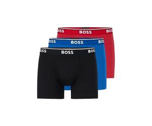 Hugo Boss - Calzoncillos Tipo bóxer para Hombre (Paquete de 3), Rojo/Azul/Negro, L