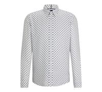 HUGO BOSS Camisa Hombre Regular Fit Tejido Oxford Estampado 50513389 Blanca