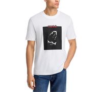 Hugo Boss Camiseta Blanca con Estampado Gráfico Logo para Hombre T-Shirt