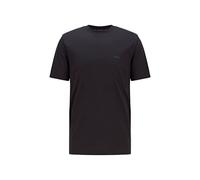Hugo Boss Camiseta de Cuello Redondo de algodón con Logotipo pequeño para, Negro Básico, Small