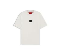 HUGO BOSS Camiseta de Punto de algodón con Parche de Logo de Carey, Natural102, S