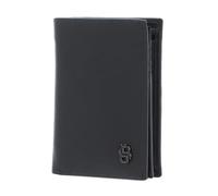 HUGO BOSS Cuero Monedero Double B Wallet Saffiano Grey Gris