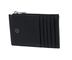 HUGO BOSS Cuero Tarjetero Double B Cardholder with Zip Saffiano Black Negro