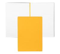Hugo Boss Essential Storyline - Cuaderno B5 a rayas, color blanco, amarillo [borde de cuero] [borde de cuero] [borde de cuero] [borde de cuero] [borde de piel] [borde de piel] [borde de cuero]